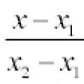 Jednadžba pravca - vrste jednadžbi pravca: prolaz kroz točku, opća, kanonička, parametarska itd.